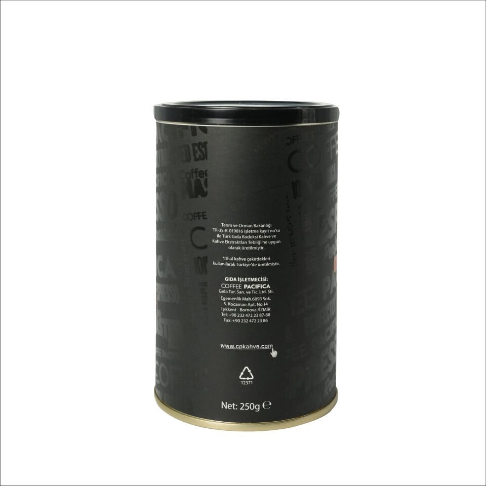 PACIFICA COFFEE ESPRESSO DECAF. ÖĞT.TNK 250 GR