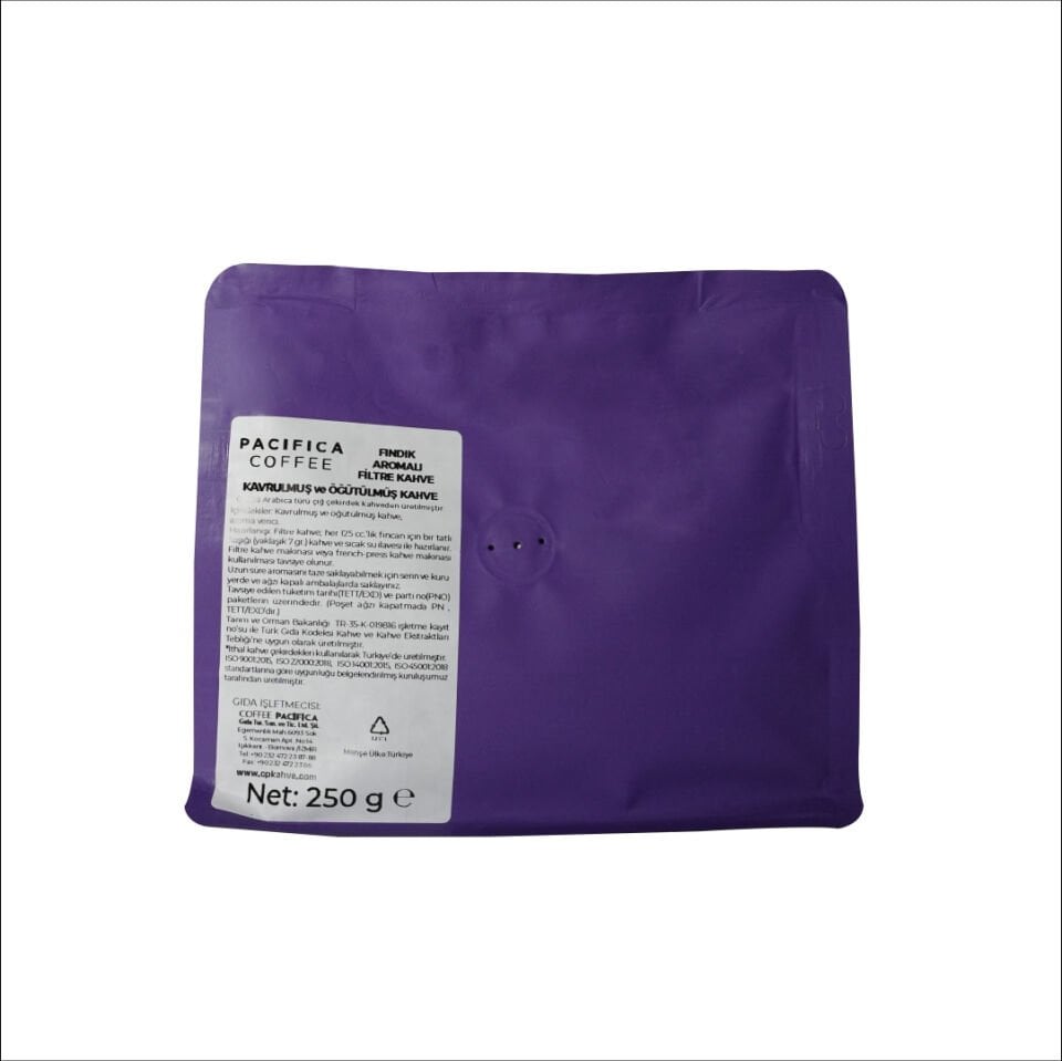 PACIFICA COFFEE AROMALI KAHVE PŞT. 250 GR - HAZELNUT