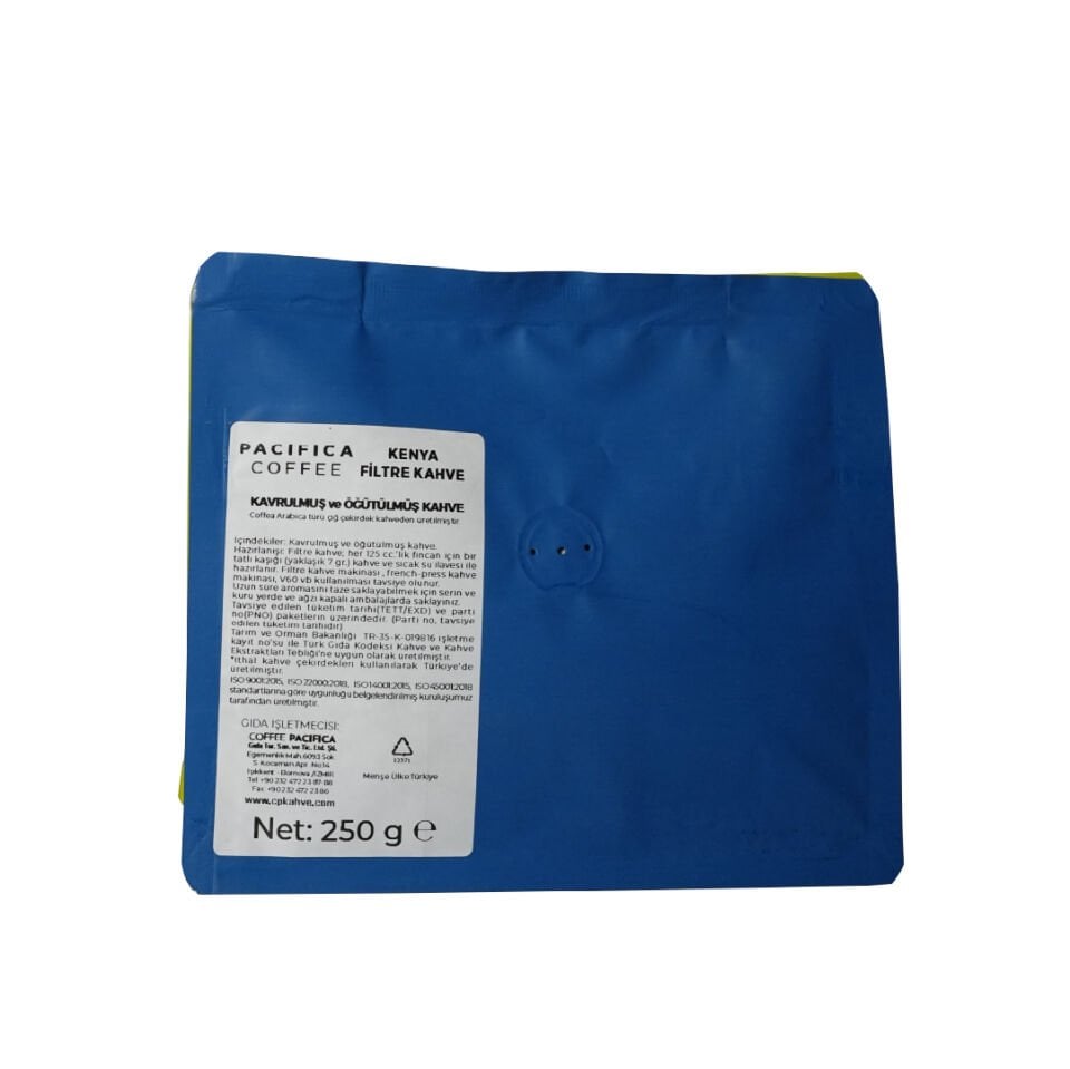 PACIFICA COFFEE ORJIN KAHVE ÖĞT.PŞT.  250 GR - KENYA