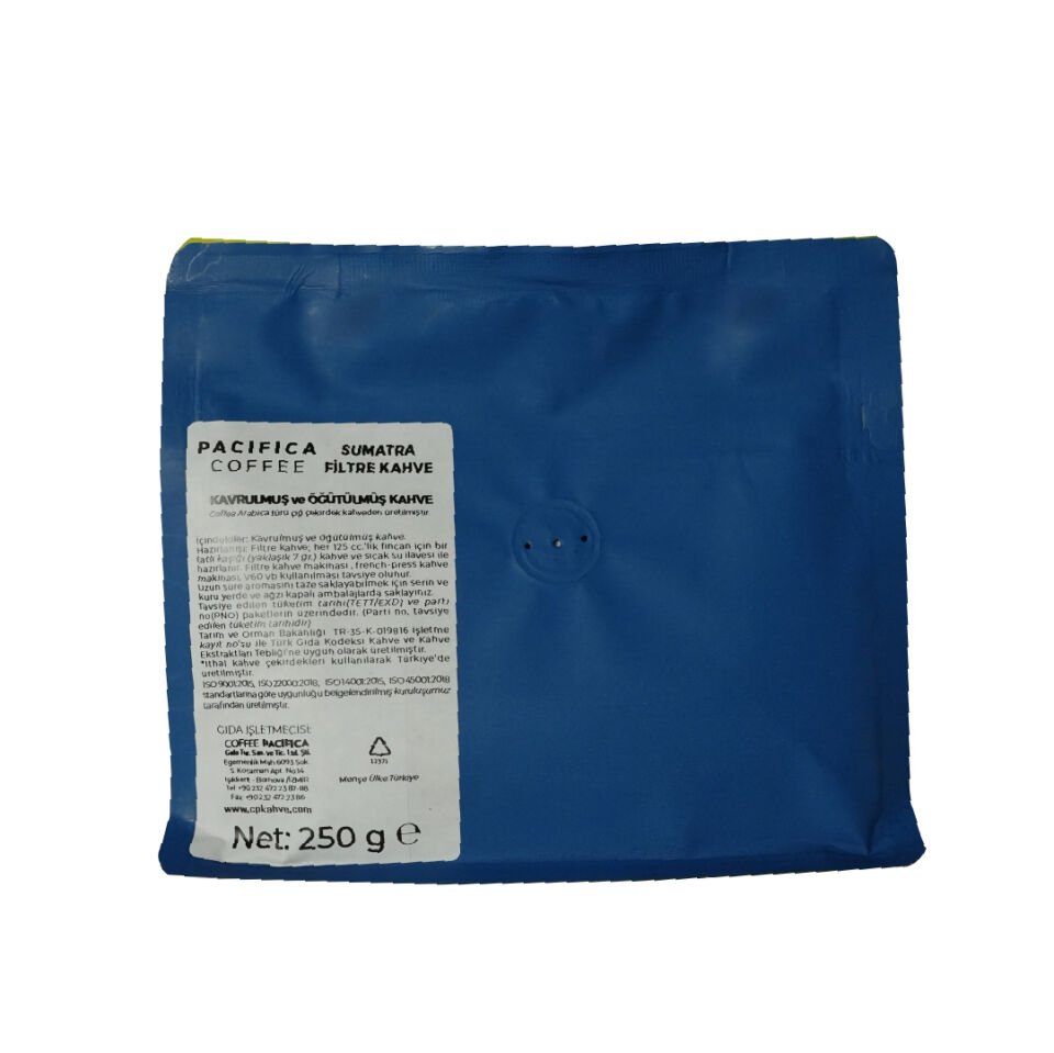 PACIFICA COFFEE ORJIN KAHVE ÖĞT.PŞT. 250 GR - SUMATRA