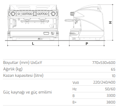 LA SPAZIALE ESPRESSO MAKİNESİ S8 DSP EK