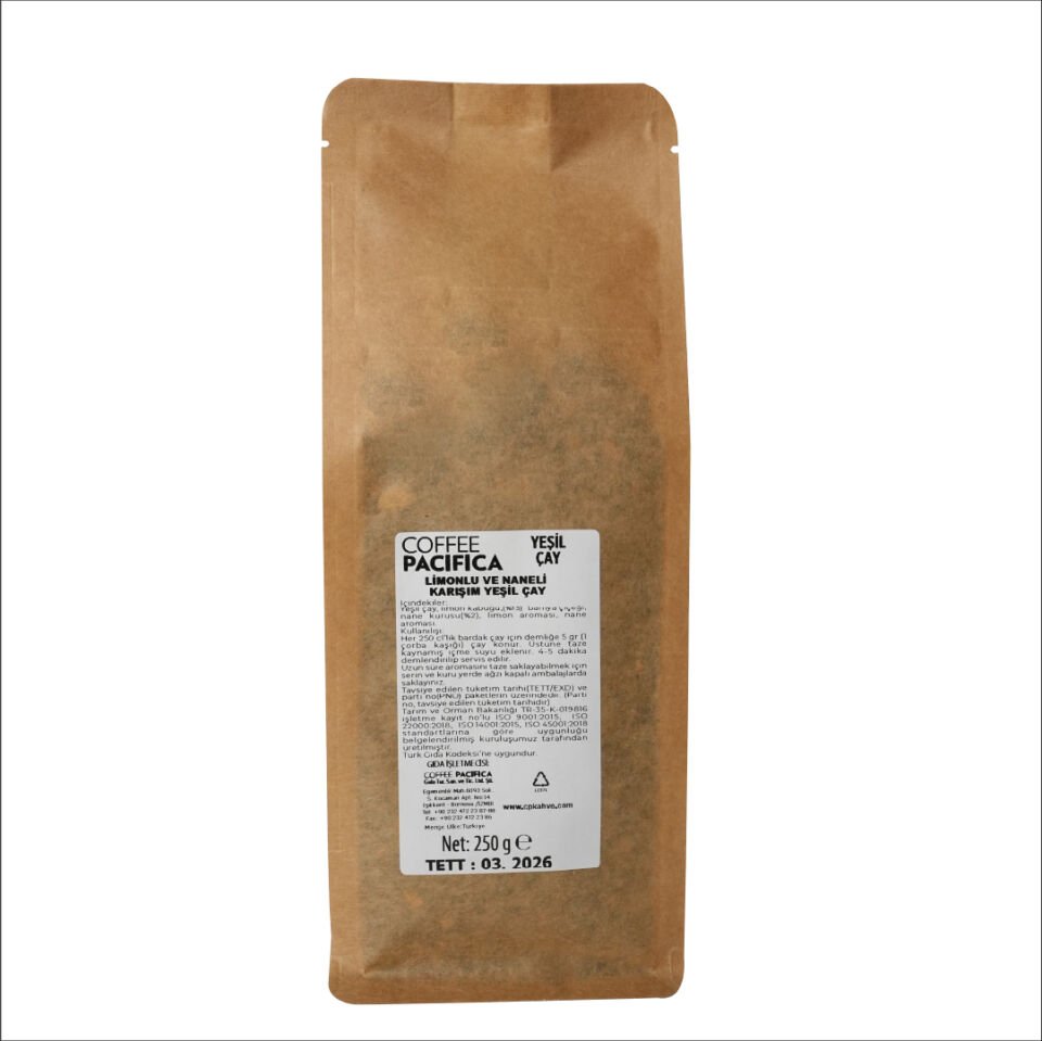 PACIFICA COFFEE ÇAY NANE & LİMON PŞT. 250 GR