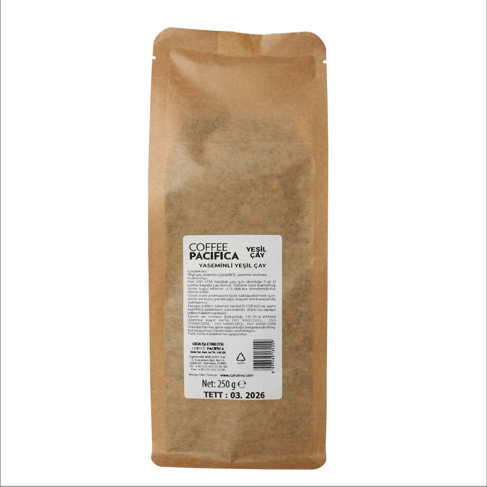 PACİFİCA COFFEE ÇAY YEŞİL YASEMİN PŞT. 250 GR